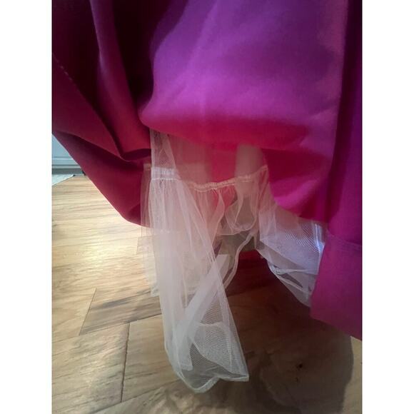 ROBERTA 90S PINK SATIN PRINCESS HEM FLOOR LENGTH CORSET BACK GOWN WOMENS 6 - Picture 11 of 12